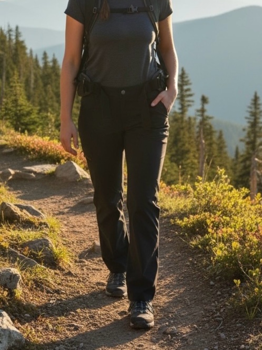 Eddie Bauer Black Hiking Activewear Outdoors Pants Women’s Size 8 or M